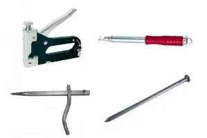 Capse - mașină de găurit - cuie de ipsos - cuie + sârmă