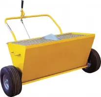 Distribuitor de nisip de cuarț - cărucior pentru desfășurare