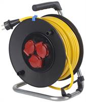 Tambur din plastic pentru cabluri, 3 x 2,5, cu 33m de cablu K35 3SSD, IP44, protejat împotriva stropirii cu apă, Z10139