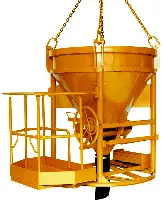 Siloz pentru beton 1016H.12 PAM, 1000l cu nacelă pentru persoane, cilindric-conic, Z1016H1000PAM