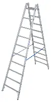Sprossen-Doppelleiter Alu KRAUSE® STABILO® 2x10 Sprossen 2,90m, AH= 4,10m, Gew. 10,7kg, Z124937