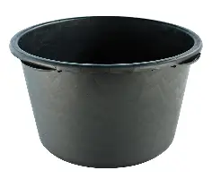 Ladă de mortar, rotundă, 65 litri, neagră, 120 bucăţi/palet, Z1400065