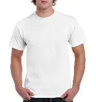 T-Shirt Gildan Heavy bumbac, alb, 170 g/m², marime L, UA12, Z18009WL