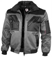 Jachetă pilot QUALITEX, gri/neagră, cu dungi, 265 g/m², mărime XL, Z23621XL