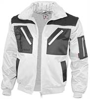 Jachetă pilot QUALITEX, albă / gri, 265 g/m², mărime XL, Z23669XL