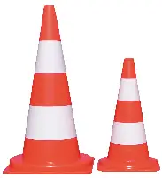 Con rutier din PVC, 75 cm, reflectorizant, cu 2 dungi, UA 5, Z251841