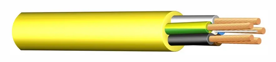 Cablu special pentru construcţii, din PVC, 5 x 4,0mm, N07V3V3-F, Z30154