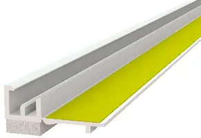 Profil pentru tencuială şi de protecţie, 8x8mm, cu bandă de etanşare de 3mm, 1,4 ml/bară, UA30 = 42ml, 50 cutii/palet, Z3314