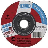 Disc de tăiere oțel "super subțire" 41, 125x1,0x22,23 mm drept A60R-BFB INOX TYROLIT, Z34332869