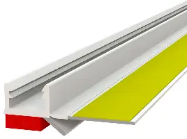 Putz/Schutzleiste 10mm,innen ROT,DL,flex. Abriss, 2,5lfm/Sta 60Sta/Kart 42Kart/Pal, Z3765250LO