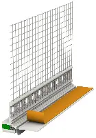 Profil etanşare aplicare tencuială, membrană 3D, ţesătură WDVS, RAL, verde, testat de IFT, 2,4 ml/bară, 25 bare/cutie,...