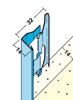 Profil pentru închiderea tencuielii şi rosturi 1210, 14mm, 3,0ml/bară, 25 bare/leg, 80 leg/pal, depunere mai mare de Zn,...