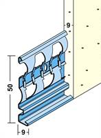 Profil pentru închiderea tencuielii 1219, 9mm, 3 ml/bară, 25 bare/legătură, 60 legături/palet, Z41219300