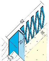 Profil pentru închiderea tencuielii 1306, 10mm, 3,0 ml/bară, 15 bare/legătură, 47 legături/palet, Z41306300