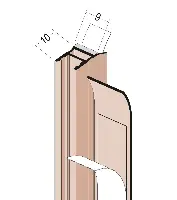 Profil de boltă 3726, tencuială, PVC dur, buză de etanşare + rost de deplasare, 2,60 ml/bară, 50 bare/cutie, 36 cut/pal,...