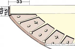 Profil de închidere 3768 din PVC, 3,0 ml/bară, 20 bare/cutie 182cutii/palet, Z43768300