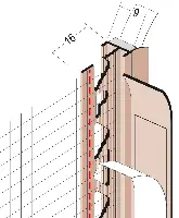 Profil PVC legatura usi/ferestre, cu membrana de etansare si plasa de armare, 2.6ml/bara, 30bare/cutie, Z437909260