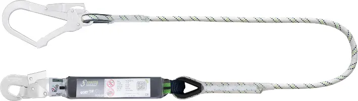 Bandfalldämpfer KRATOS® SINGLE DIN EN 355 mit Gerüsthaken, Länge 1,5m, Z4441