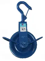 Scripete manual pentru frânghie de cânepă 160mm, pentru sarcini de 200kg. A NU SE FOLOSI PENTRU UTILAJE., Z45130