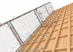 Plasă de protecţie pentru acoperiş, 200x100cm, zincată, Z48118580