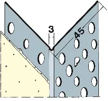 Alu-Profil de colt 90° 45x45mm 3,0lfm 25Sta/Bd 108Bd/Pal, Z49179300