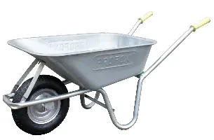 Roabă PROFOX BASIC, 100 de litri, mânere de prindere de culoare galbenă, Z7002X