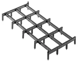 Druntereck 1-fach mit spitzen Füßen 25mm 120Stk/Bund 72Bund/Pal, ZDES25