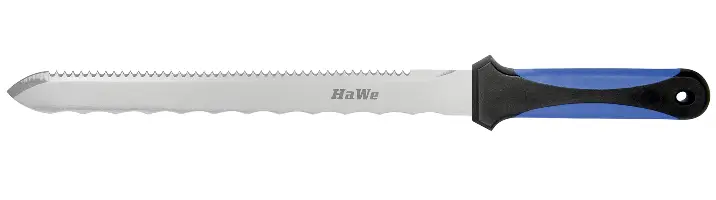 Cuţit pentru debitat izolaţie 280mm, panza de otel inoxidabil, taiere dubla, UA10, ZDM280