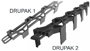 Distanţier DRUPAK 1, 30mm, fără PVC, 2 ml/bucată, îngropat, 100 ml/legătură, 54 legături/palet, ZDPF30200