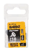 Bits T40 x 25mm EXTREME® IMPACT TORSION DEWALT® schlagfest 5Stk/Pack, ZDT7373-QZ