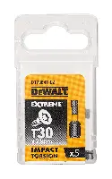 Bits T30 x 25mm EXTREME® IMPACT TORSION DEWALT® schlagfest 5Stk/Pack, ZDT7384T-QZ