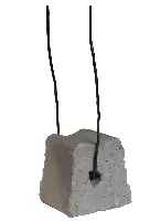 Faserbeton-Abstandhalter m. Draht 40mm Schnittbreite 25mm 500Stk/Sack 40Sack/Pal, ZFBETD40