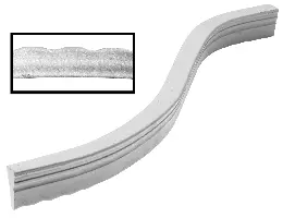 Şarpe din beton fibros, 35mm, Betond., cu bumbi, 1,0 ml/bucată, 1000 bucăţi/palet, ZFBSN3510