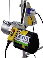 Elevator GEDA Maxi 150 S pentru schelă, cu 81m de cablu de tracţiune şi greutate suplimentară, ZG1287