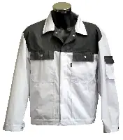 Jacheta talie LO-PROTEC alb/gri 245 g/m² Marime 50 5buc/cutie, ZLO-PROTEC-BJ50