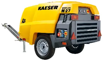 Kompressor KAESER SET M27PE-G 1,9m³, 7,0bar, ungebremst, inkl. Generator 6,5kVA, ZM27PE-G-SET