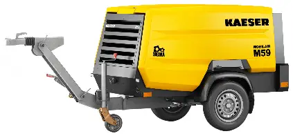 Kompressor KAESER SET M59PE-G 5,5m³, 6-10bar, gebremst, inkl. Generator 13kVA, ZM59PE-G-SET