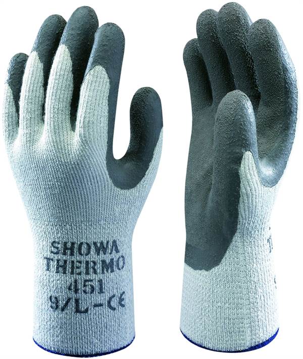 Strick-Handschuh Schrumpf-Latex SHOWA® BEST 451 EN388+EN511, grau, Gr. 10,VPE120, Z023710