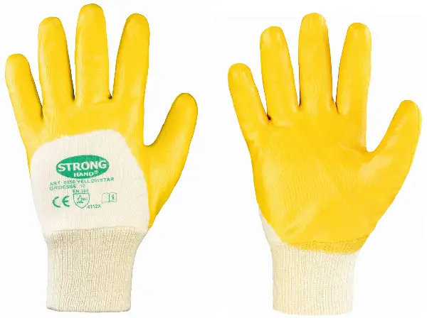 Handschuh Nitril YELLOWSTAR STRONGHAND®, gelb, EN388, Gr. 10, VPE144, Z055010