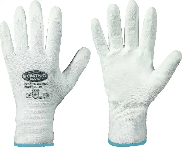 Mănușă CLASSIC BEIJING STRONGHAND® ,tricotata fin, fara cusaturi, albă, EN388, M10, UA240, Z070610-1