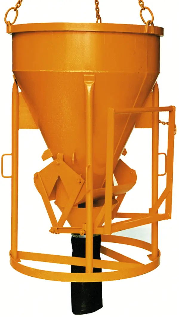 Siloz pentru beton 1016.8, 500l cilindric-conic, cu manetă, Z10630