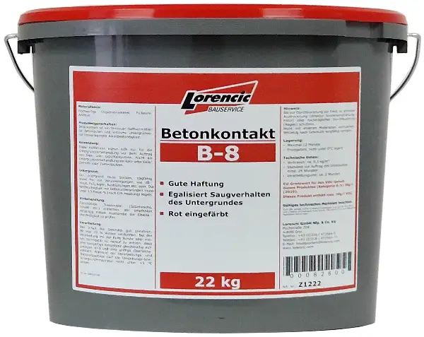 Betonkontakt B – 8, roşu, 22 kg/găleată, 24 găleţi/palet, ***Pericol de îngheţ începând cu 0°C***, Z1222