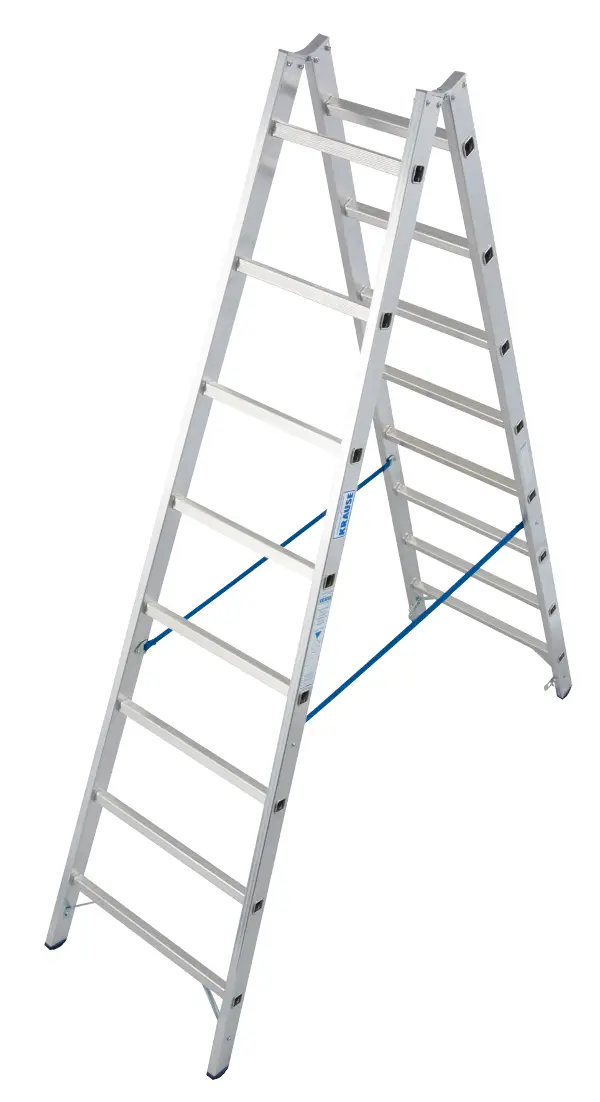 Sprossen-Doppelleiter Alu KRAUSE® STABILO® 2x8 Sprossen 2,35m, AH= 3,55m, Gew. 8,5kg, Z124920
