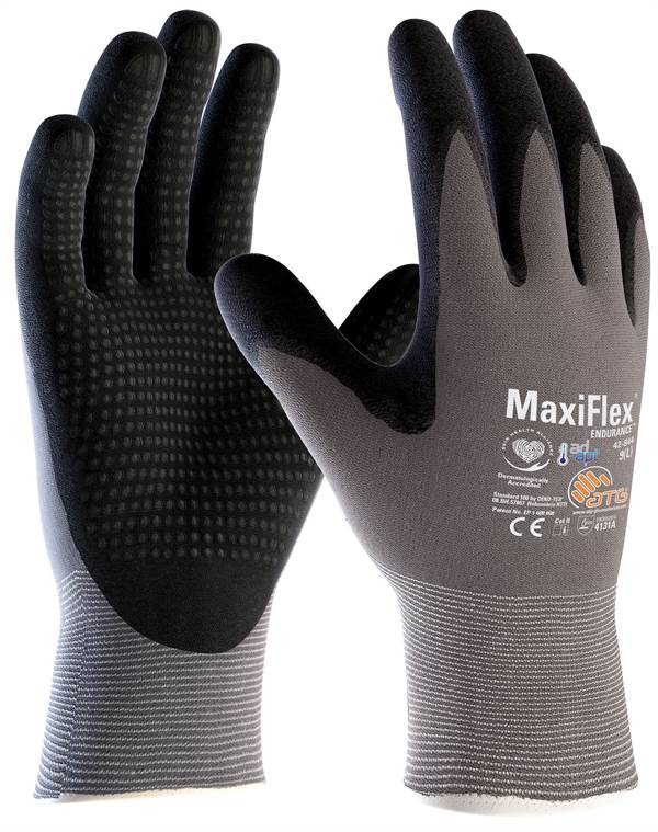Montagehandschuh AD-APT® MAXIFLEX® ENDURANCE 42-844, grau/schwarz, EN 388, Gr. 10, Z133510