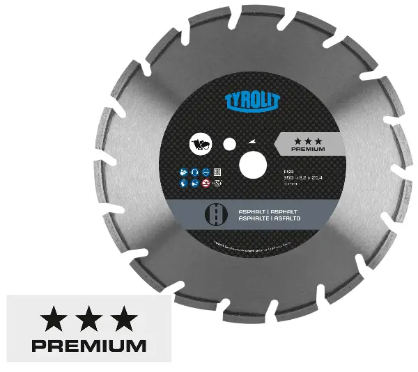 Pânză-ferăstrău diamantată, asfalt, C7SW, 400 x 3,2 x 25,4mm, FSA, TYROLIT, Z14169