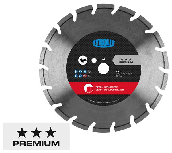 Pânză-ferăstrău diamantată, beton, C7W, 450 x 3,6 x 25,4mm, FSC, TYROLIT, Z14175