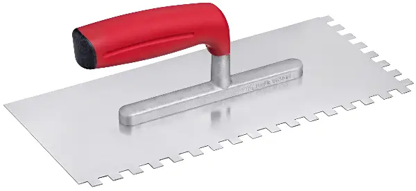 Drişcă de gletuit Softline 280x130x0,7mm, E6, inox, dinţată - mâner moale UA33, Z1703306