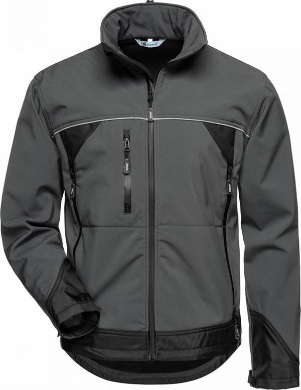 Jachetă Softshell BETA ELYSEE®, gri/negru, Măr. S, UA10, Z20002S