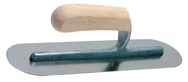 Gletuitor pentru piscină, 300x80x0,7mm, cu capete rotunde, mâner din lemn UA25, Z2107301