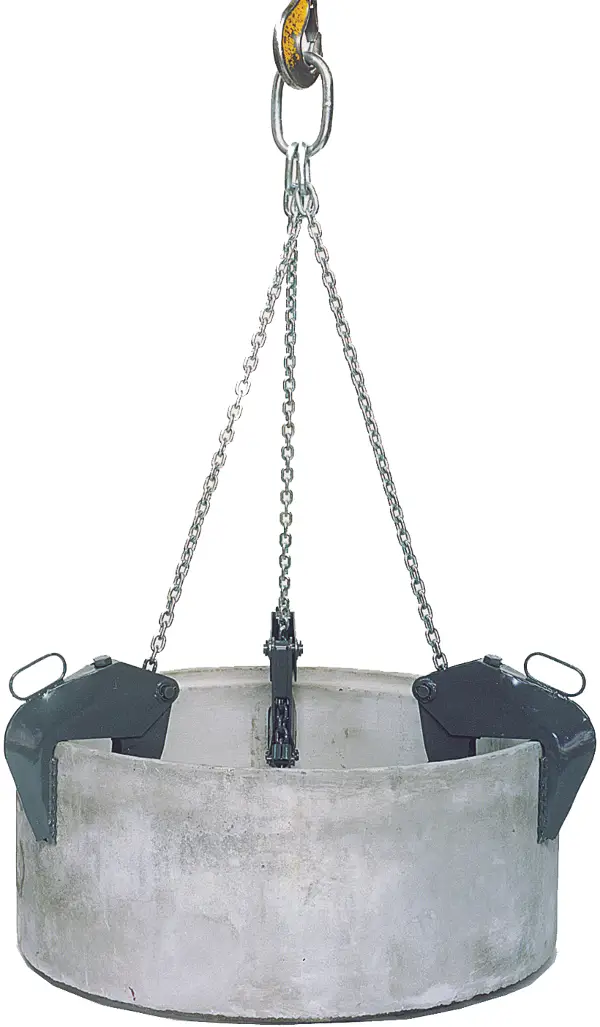 Dispozitiv de montat elemente de tub 1061.2, 1500kg, lungimea lanţurilor: 2,3m, cu nervuri, Z216020